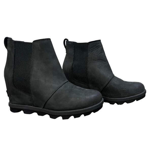 Sorel Shoes - Sorel Women's Joan of Arctic Wedge II Chelsea Boots Pull-on Black Sz 8